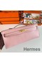 Hermes Kelly Cut Handmade Bag in Rose Sakura Swift Leather Replica