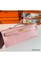 Hermes Kelly Cut Handmade Bag in Rose Sakura Swift Leather Replica