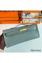 Hermes Kelly Cut Handmade Bag in Vert Amande Epsom Calfskin Replica
