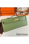 Hermes Kelly Cut Handmade Bag in Vert Criquet Epsom Calfskin Replica