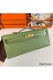 Hermes Kelly Cut Handmade Bag in Vert Criquet Epsom Calfskin Replica