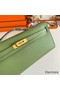 Hermes Kelly Cut Handmade Bag in Vert Criquet Epsom Calfskin Replica