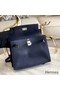 Hermes Kelly Danse Handmade Bag In Blue Swift Leather Replica
