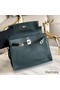 Hermes Kelly Danse Handmade Bag In Dark Green Swift Leather Replica