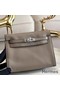 Hermes Kelly Danse Handmade Bag In Grey Swift Leather Replica