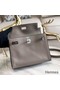 Hermes Kelly Danse Handmade Bag In Grey Swift Leather Replica