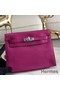 Hermes Kelly Danse Handmade Bag In Rose Purple Swift Leather Replica