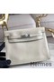 Hermes Kelly Danse Handmade Bag In White Swift Leather Replica