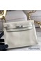 Hermes Kelly Danse Handmade Bag In White Swift Leather Replica
