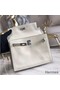 Hermes Kelly Danse Handmade Bag In White Swift Leather Replica