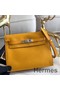 Hermes Kelly Danse Handmade Bag In Yellow Swift Leather Replica