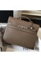 Hermes Kelly Depeche 34 Briefcase In Taupe Calfskin Replica