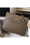 Hermes Kelly Depeche 34 Briefcase In Taupe Calfskin Replica