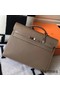 Hermes Kelly Depeche 38 Briefcase In Taupe Calfskin Replica
