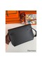 Hermes Kelly Depeches 25 Pouch in Black Epsom Calfskin Replica