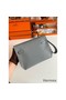 Hermes Kelly Depeches 25 Pouch in Blue Lin Epsom Calfskin Replica
