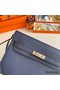 Hermes Kelly Depeches 25 Pouch in Blue Saphir Epsom Calfskin Replica