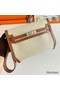 Hermes Kelly Depeches 25 Pouch in Ecru Toile Replica