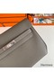 Hermes Kelly Depeches 25 Pouch in Etain Epsom Calfskin Replica