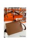 Hermes Kelly Depeches 25 Pouch in Gold Epsom Calfskin Replica