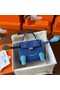 Hermes Kelly Doll Quelle Idole Bag in Blue Swift Calfskin Replica