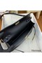Hermes Kelly Elan Handmade Bag In Black Chevre Mysore Leather Replica