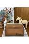 Hermes Kelly Elan Handmade Bag In Gold Chevre Mysore Leather Replica