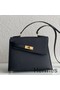 Hermes Kelly En Desordre 20 Handmade Bag In Black Epsom Calfskin Replica