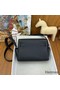 Hermes Kelly Messenger Bag in Black Clemence Leather Replica