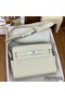 Hermes Kelly Messenger Bag in Craie Clemence Leather Replica