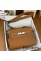 Hermes Kelly Messenger Bag in Gold Clemence Leather Replica