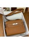 Hermes Kelly Messenger Bag in Gold Clemence Leather Replica