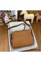 Hermes Kelly Messenger Bag in Gold Clemence Leather Replica
