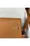 Hermes Kelly Messenger Bag in Gold Clemence Leather Replica