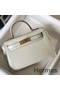 Hermes Kelly Mini II Bag In Beton Embossed Crocodile Leather Replica