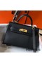 Hermes Kelly Mini II Bag In Black Epsom Leather GHW Replica