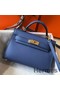 Hermes Kelly Mini II Bag In Blue Agate Epsom Leather GHW Replica