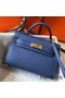 Hermes Kelly Mini II Bag In Blue Agate Epsom Leather GHW Replica