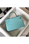 Hermes Kelly Mini II Bag In Blue Atoll Embossed Crocodile Leather Replica