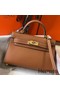 Hermes Kelly Mini II Bag In Gold Epsom Leather GHW Replica