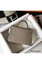 Hermes Kelly Mini II Bag In Gris Asphalt Epsom Leather GHW Replica