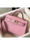 Hermes Kelly Mini II Bag In Mauve Sylvestre Epsom Leather GHW Replica