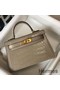 Hermes Kelly Mini II Bag In Taupe Embossed Crocodile Leather Replica