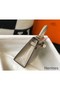 Hermes Kelly Mini II Bag In Taupe Embossed Crocodile Leather Replica