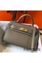 Hermes Kelly Mini II Bag In Taupe Grey Epsom Leather GHW Replica