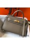 Hermes Kelly Mini II Bag In Taupe Grey Epsom Leather GHW Replica