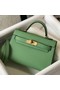 Hermes Kelly Mini II Bag In Vert Criquet Epsom Leather GHW Replica