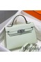 Hermes Kelly Mini II Bag In Vert Fizz Epsom Leather PHW Replica