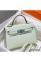 Hermes Kelly Mini II Bag In Vert Fizz Epsom Leather PHW Replica