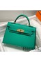 Hermes Kelly Mini II Bag In Vert Jade Epsom Leather GHW Replica